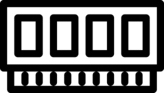 Ram Memory Silhouette Svg Vector, Free Vectors File